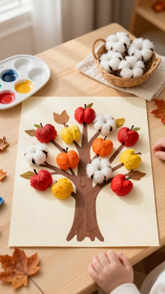 Cotton ball apple tree