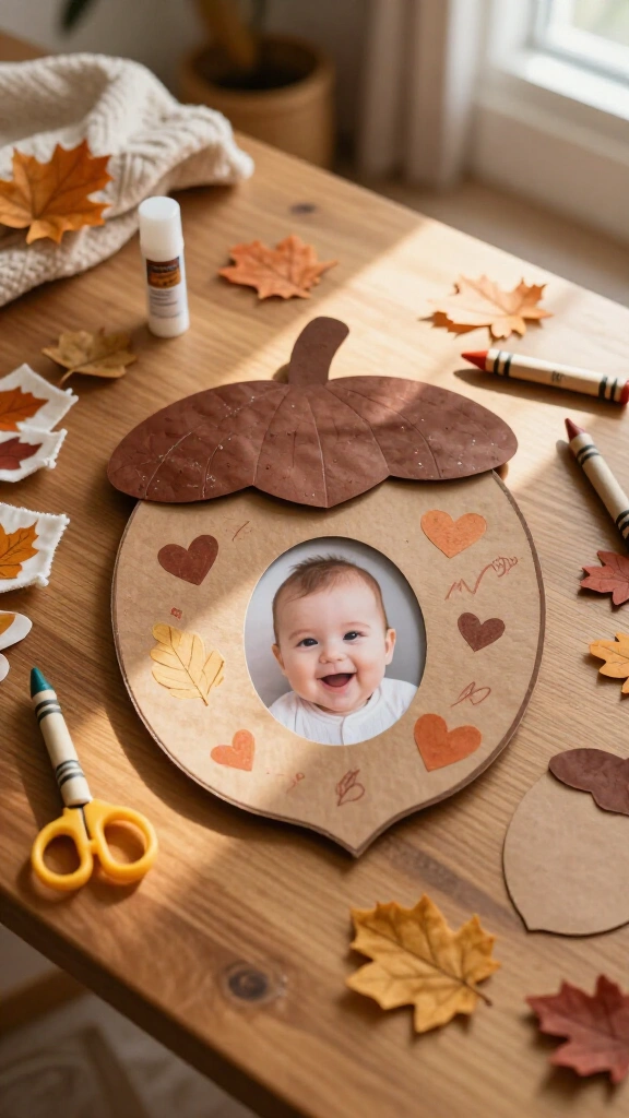 Thankful baby photo acorn