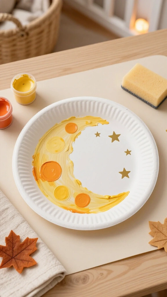 Paper plate harvest moon