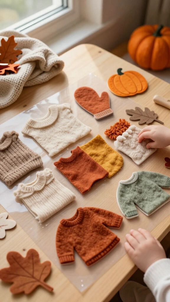 Cozy sweater texture collage