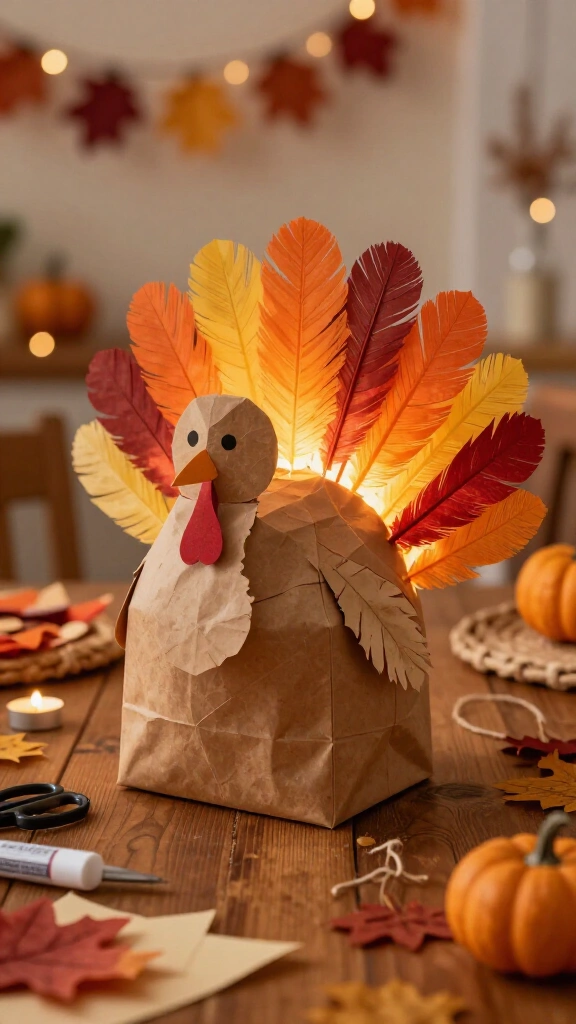 Paper bag turkey luminary