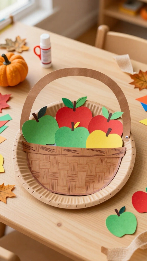 Paper plate apple basket