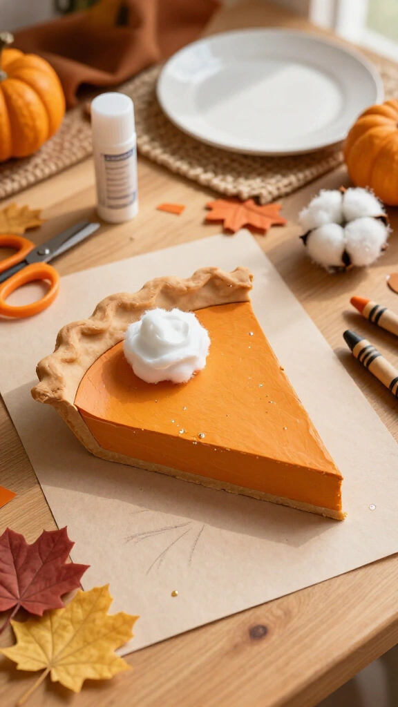 Pumpkin pie paper craft