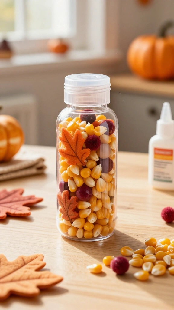 Corn kernel sensory bottle