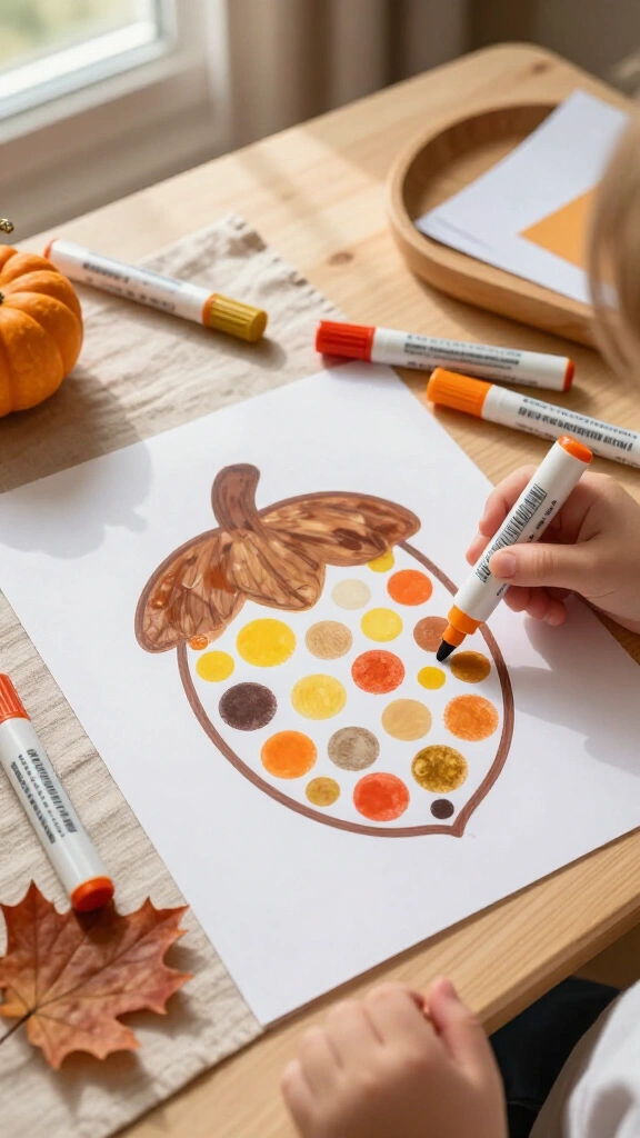 Dot marker acorn art