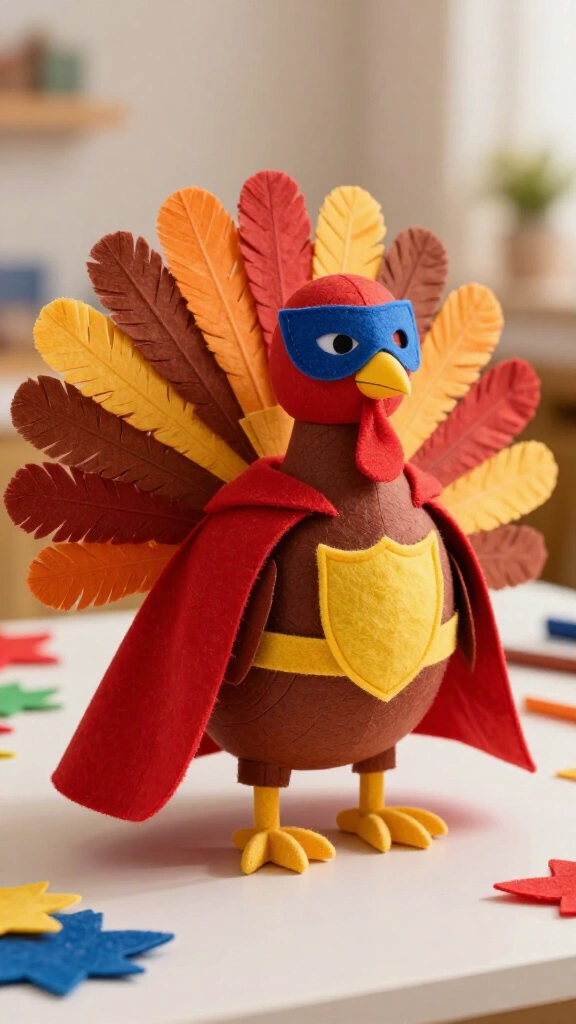 Turkey disguised as a superhero