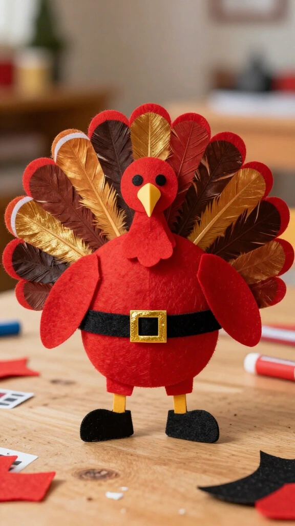 Santa suit turkey with belt and boots