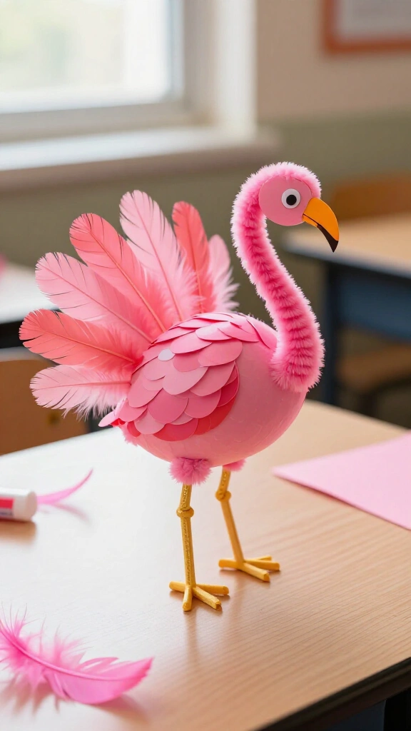 Turkey disguised as a flamingo