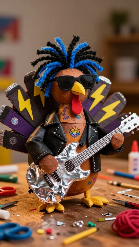 Turkey disguised as a rock star