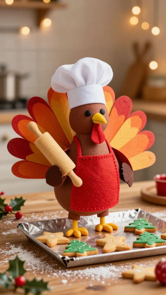 Santa cookie baker turkey