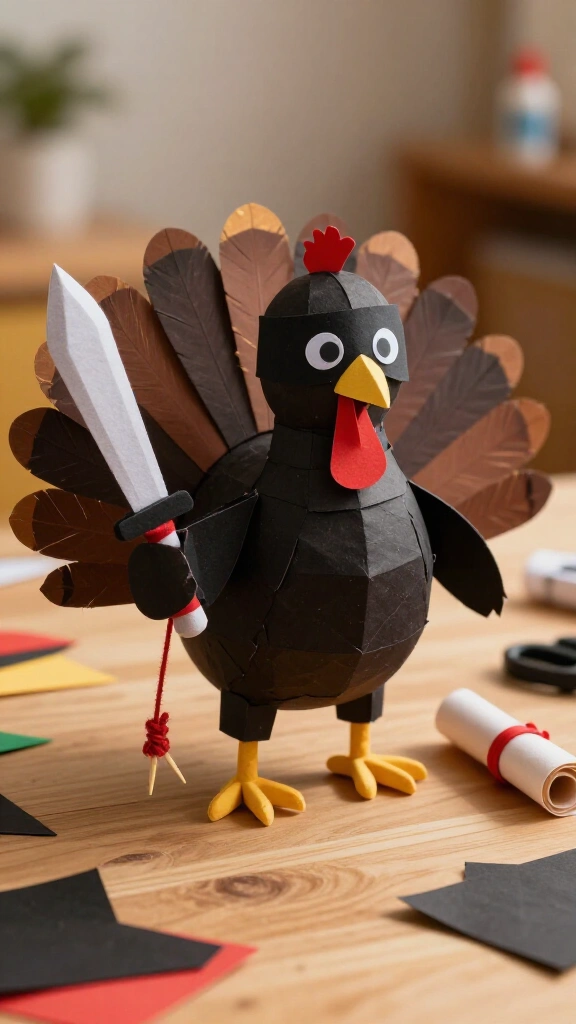 Turkey disguised as a ninja