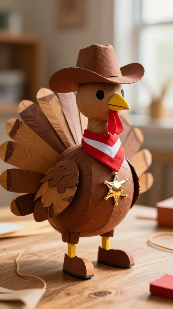 Turkey disguised as a cowboy