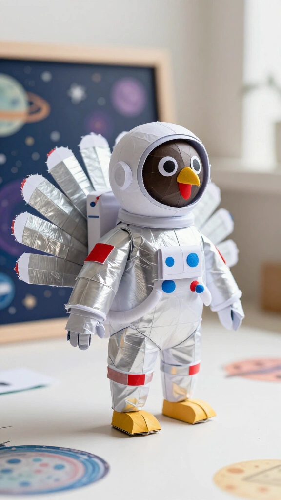 Turkey disguised as an astronaut