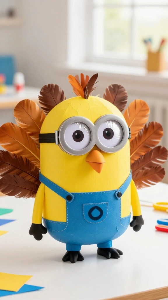 The turkey in a Minion costume
