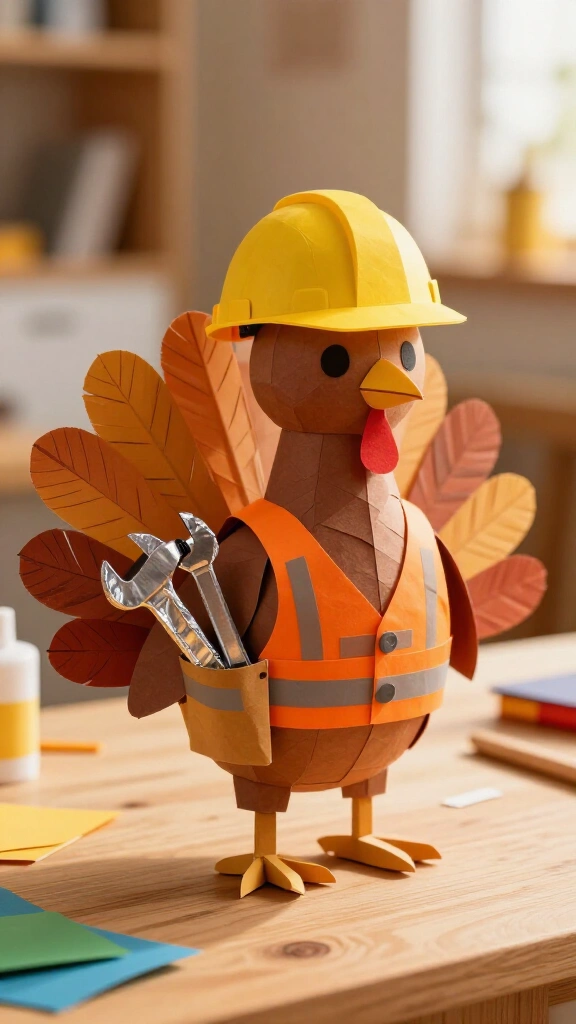 The turkey as a construction worker
