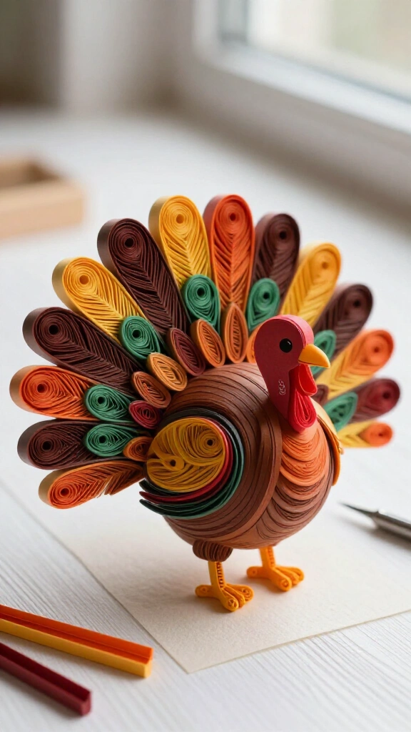 Paper strip turkey (quilling style)