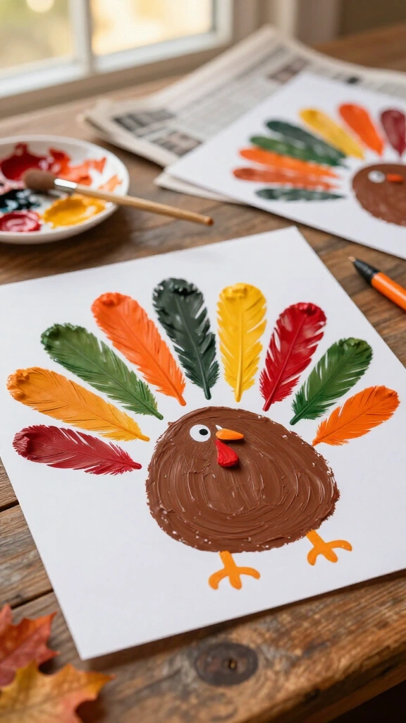 Handprint turkey name craft