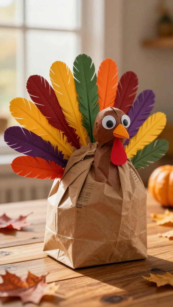 Turkey name paper bag craft