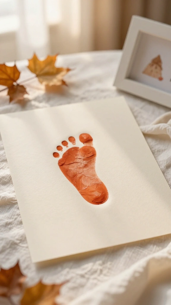 "My First Thanksgiving" footprint keepsake print