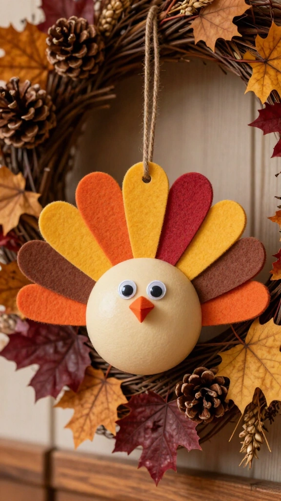 Foam hand print turkey ornament