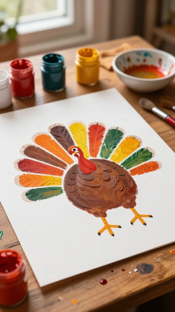 Footprint turkey painting