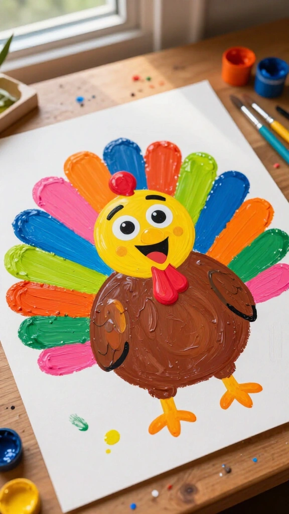 Emoji turkey painting