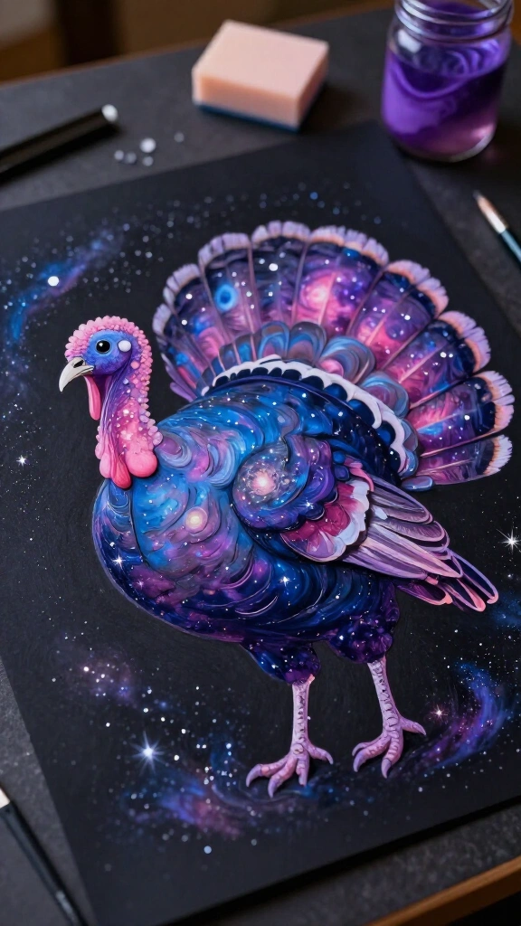 Galaxy turkey painting