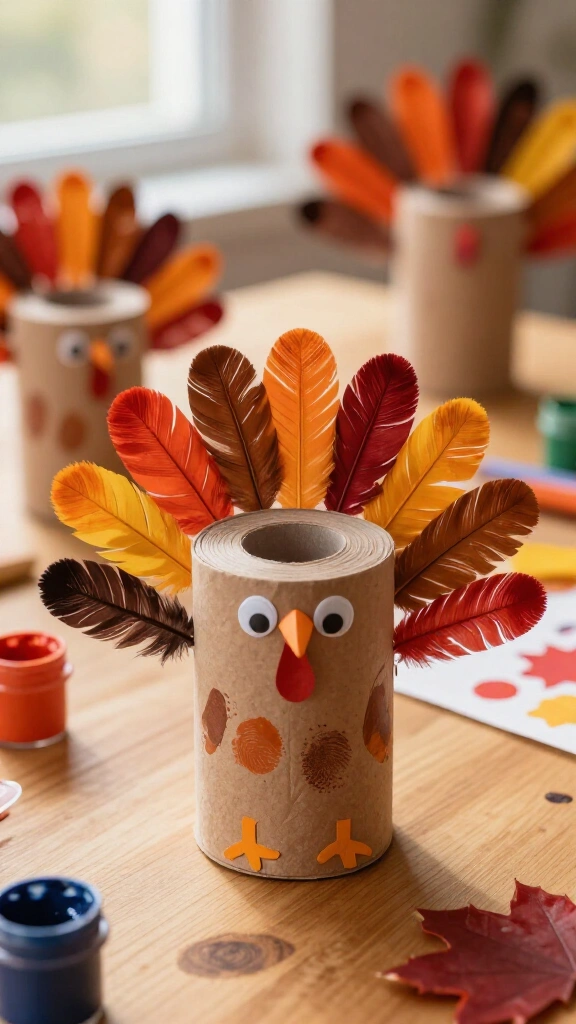 Fingerprint feather turkey roll
