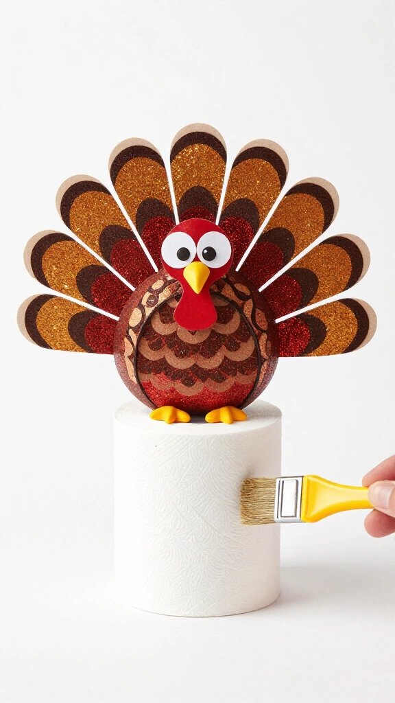 Glitter turkey roll