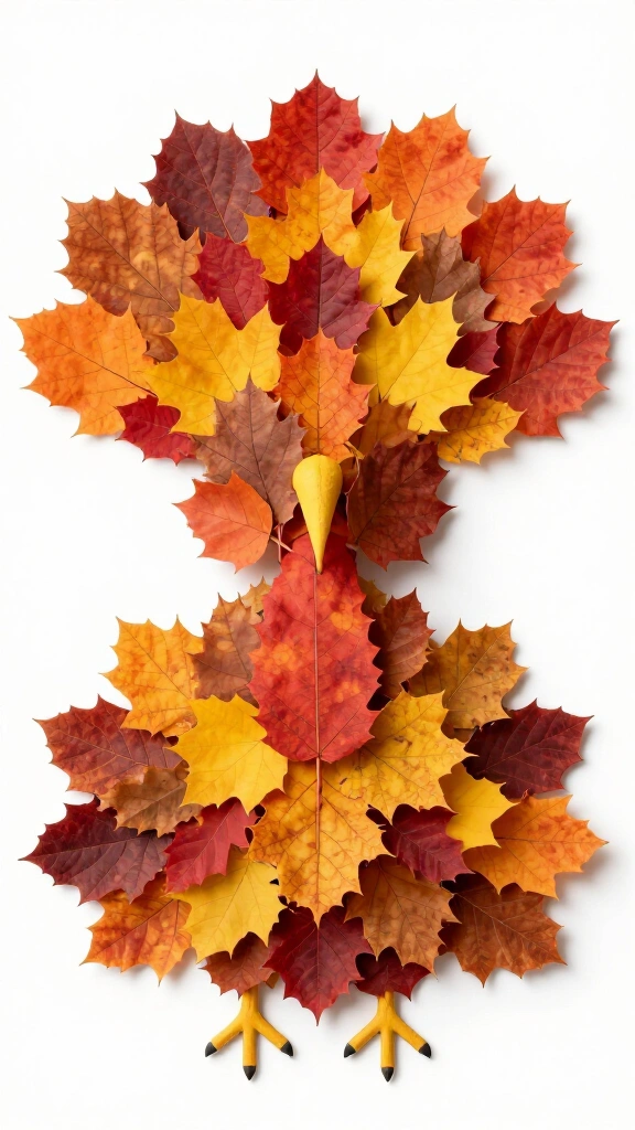 Classic Fall Leaf Turkey Collage