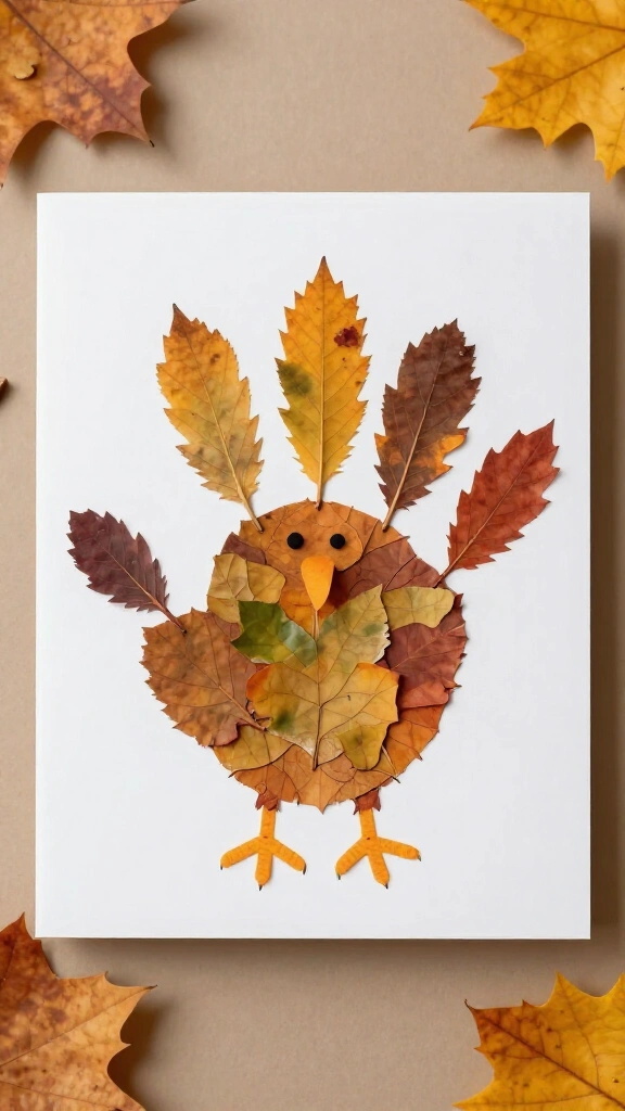 Handprint Leaf Turkey Card