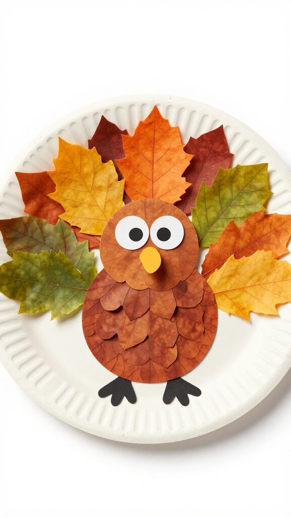 Leaf Turkey Paper Plate Craft