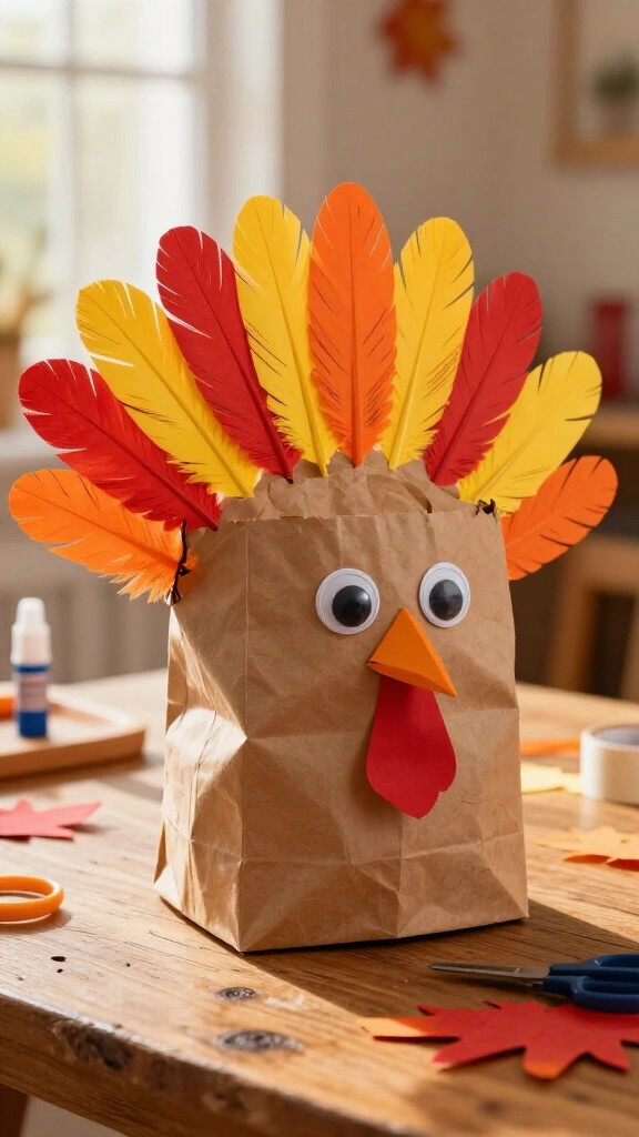 Paper bag turkey hat