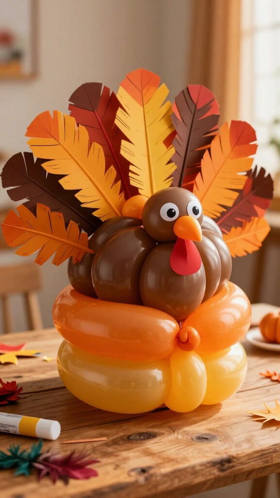 Balloon turkey hat