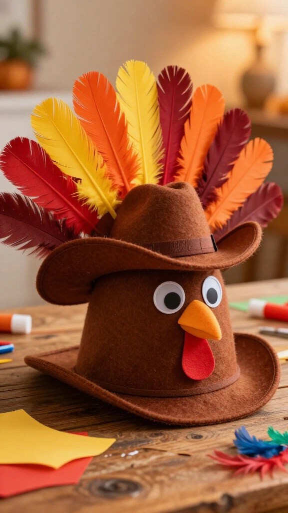 Wearable turkey disguise hat