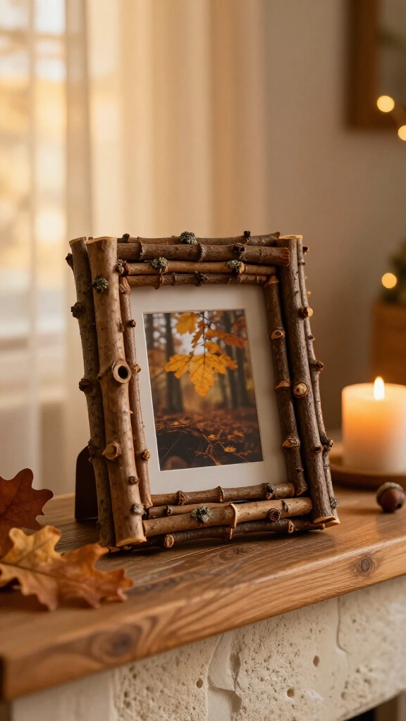 Twig photo frame