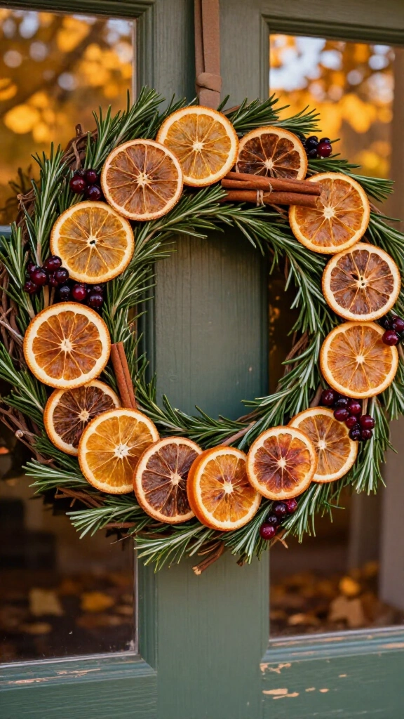 Dried orange slice wreath