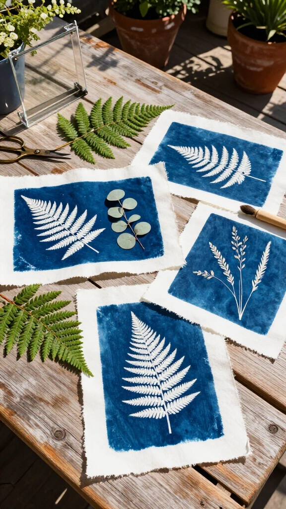Botanical Sun Prints (Cyanotype)