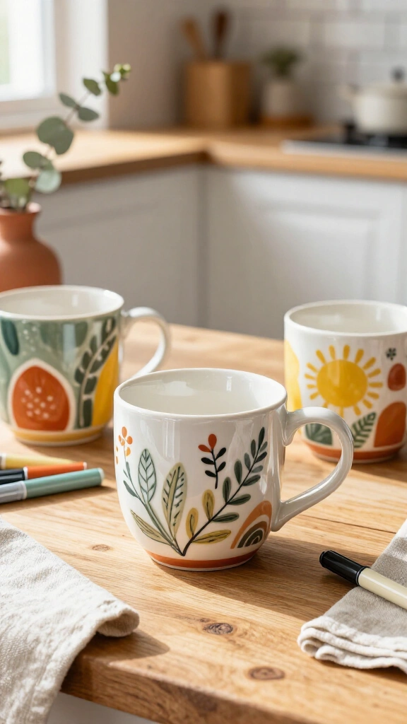 Hand-Painted Ceramic Mugs