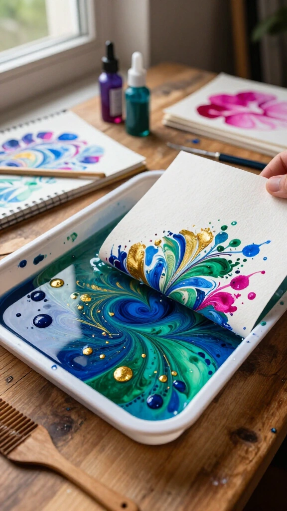 DIY Paper Marbling (Ebru)