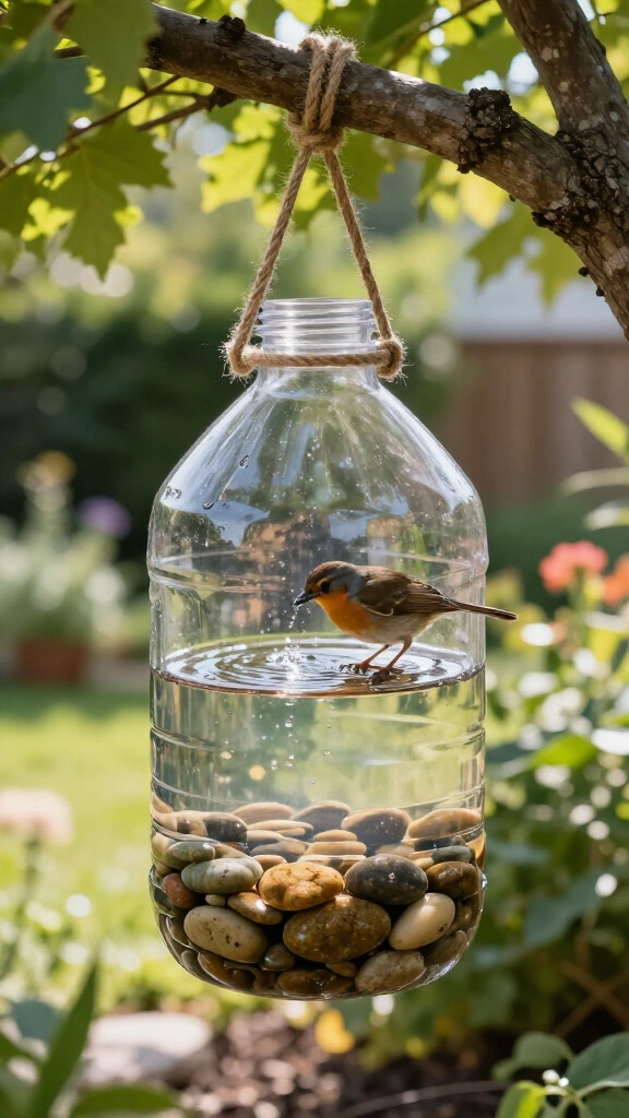 Recycled Hanging Bird Baths