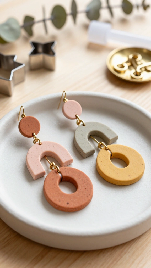 Polymer Clay Statement Earrings