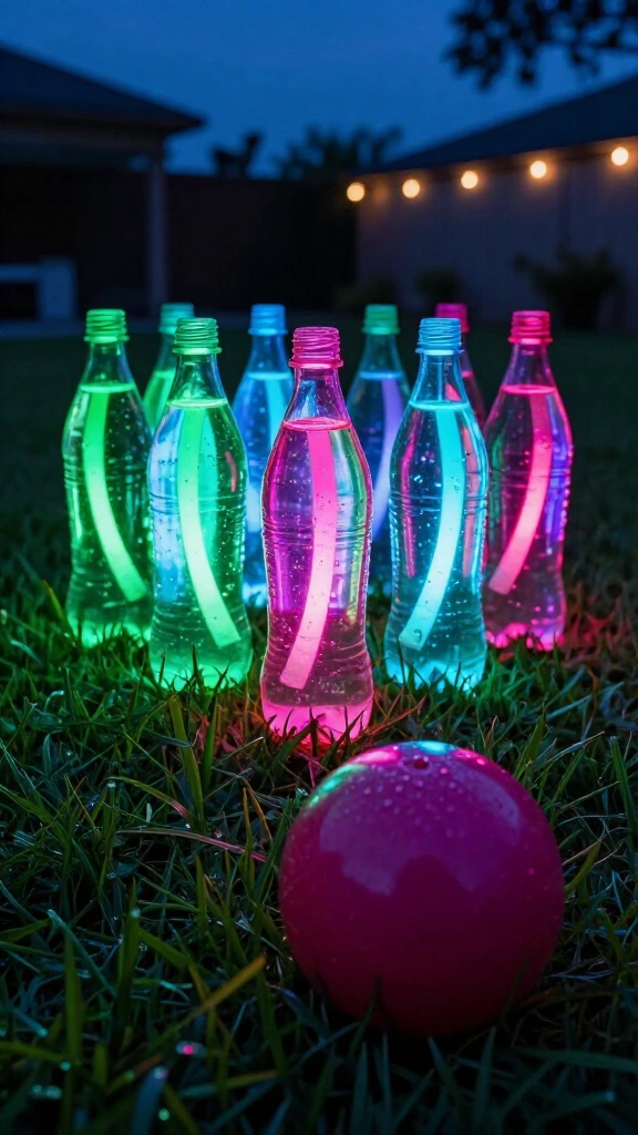 Glow-in-the-Dark Backyard Bowling