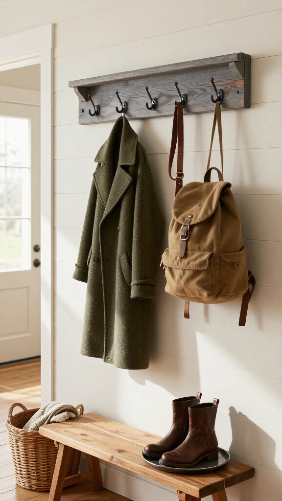 Farmhouse Entryway Coat Rack