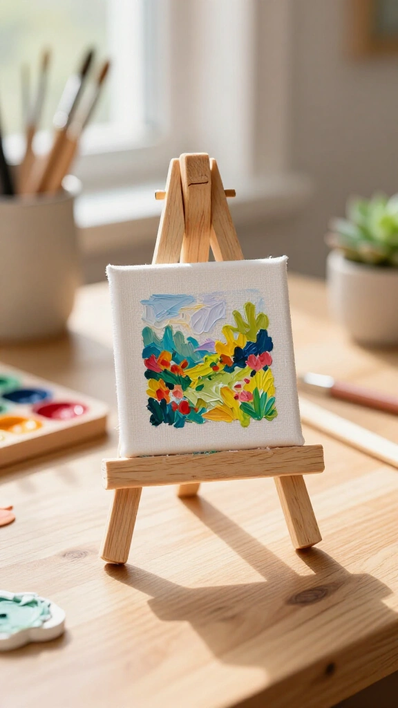 Tabletop Artist Easel for Mini Canvases