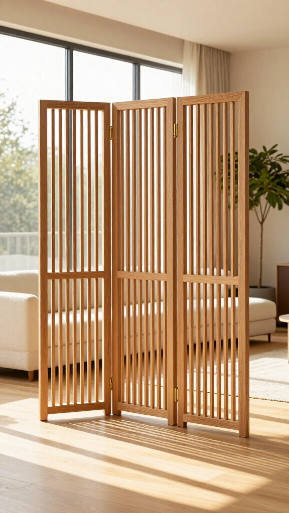 Modern Slat Room Divider Screen