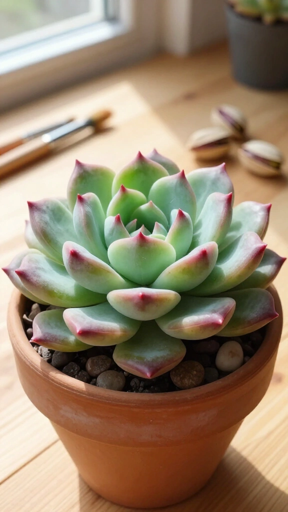 Realistic Pistachio Shell Succulents