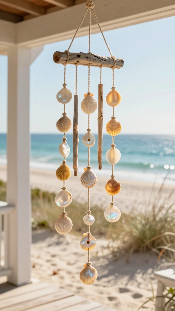 Bohemian Drilled Shell Wind Chime