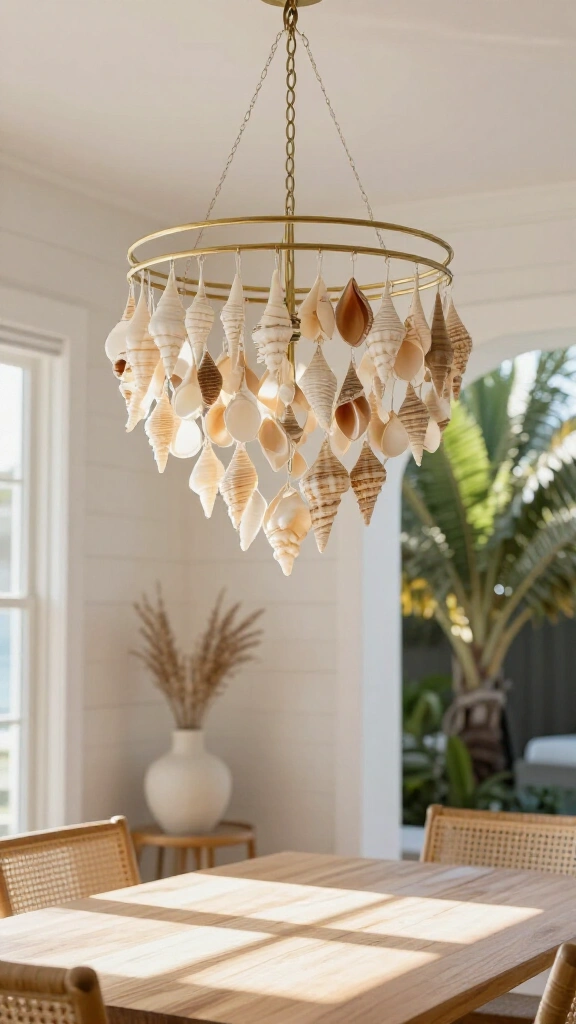 Statement Tiered Shell Chandelier