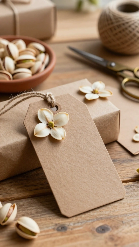 Pistachio Shell Gift Tag Accents